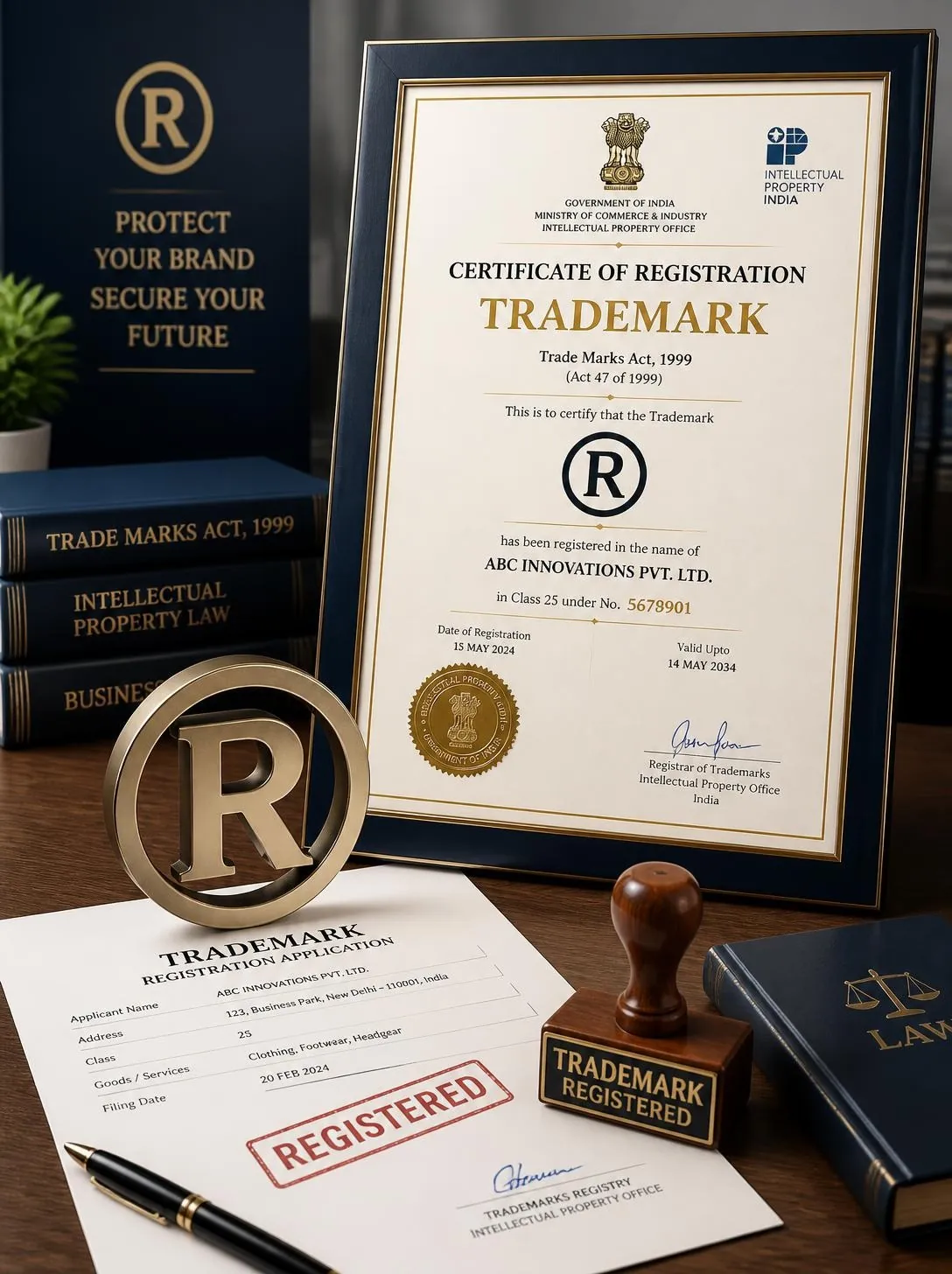 Trademark registration certificate and intellectual property protection services